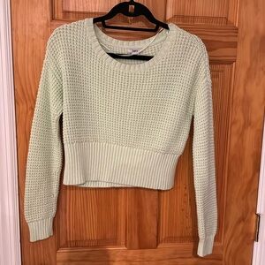 Bar III bright green crop sweater